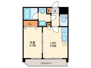 グレ－スコ－ト九大病院前の物件間取画像